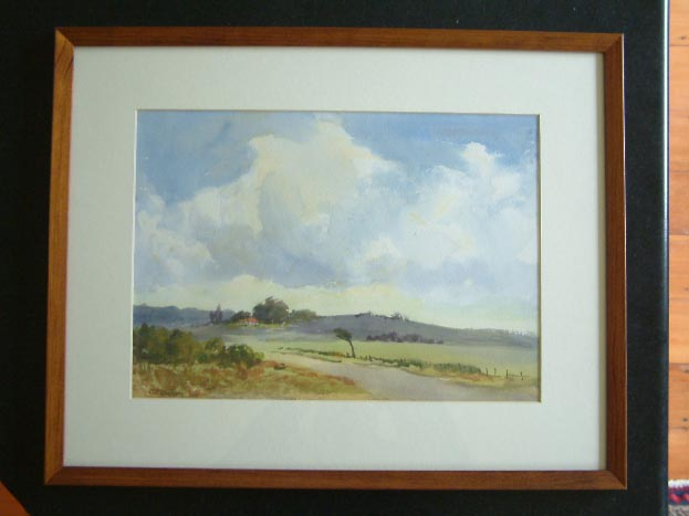 country scene painting by NZ artist Carl Laugesen (New Zealand)
